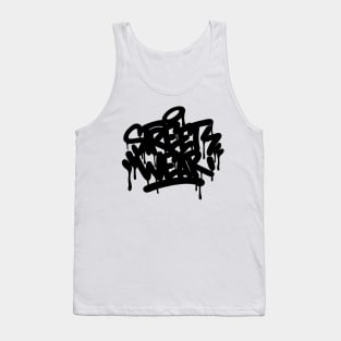 Street Wear Graffiti Design - black Tank Top